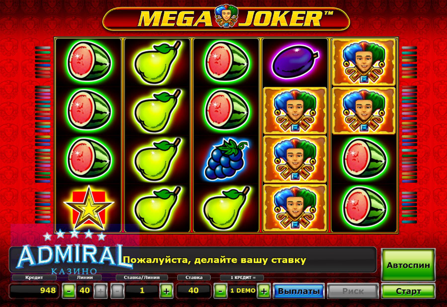 игровой автомат Mega Joker в казино Адмирал